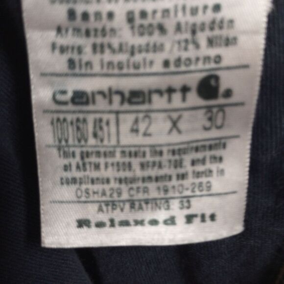 Carhartt Relaxed Fit Fire Resistant HRC 3 Jeans Size 42x30 EUC - Picture 7 of 9